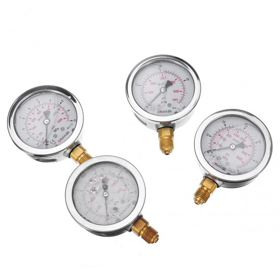 10/25/40/60mpa Hydraulic Pressure Guage Test Kit with 4pcs Oil Gauge Test Hose