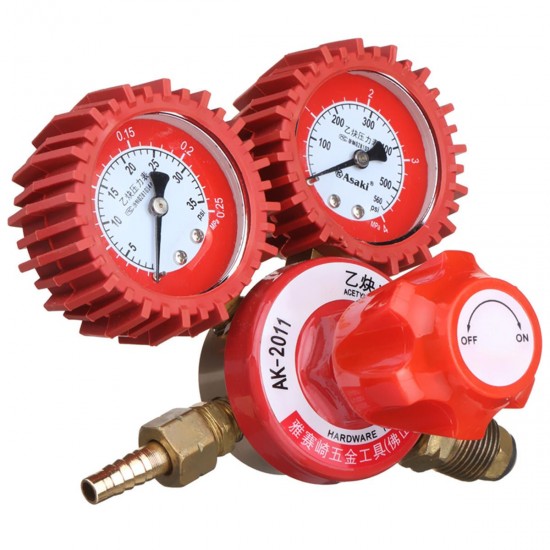 2 Gauge Acetylene Gas Regulator 0-4MPA Single Stage Welding Burning Cutting 5/8