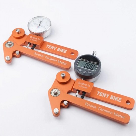 Aluminum Alloy Spoke Tension Meter Bikes Indicator Tensiometer Scales to 0.01mm Wheel Correction Rim Adjustment Tool