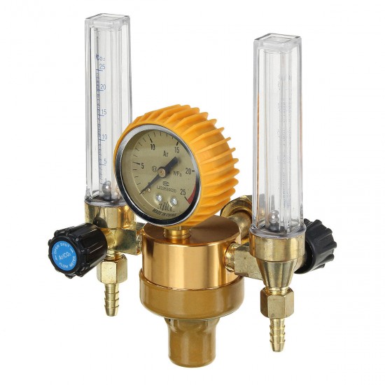 Pressure Reducing Regulator Pressure Gauge 2 Tube Mig Tig Flow Meter Control Valve