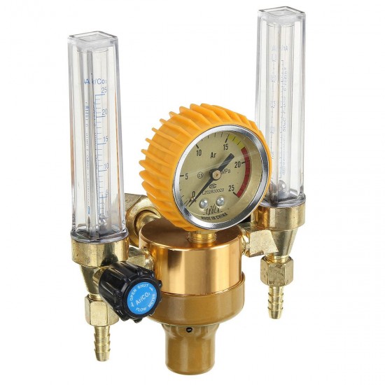 Pressure Reducing Regulator Pressure Gauge 2 Tube Mig Tig Flow Meter Control Valve