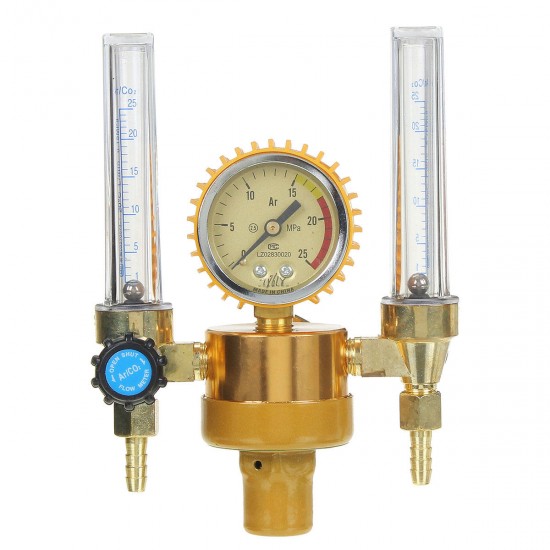 Pressure Reducing Regulator Pressure Gauge 2 Tube Mig Tig Flow Meter Control Valve