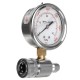 Axial Hydraulic Pressure Gauge Test 40MPa 6000PSI Stainless Steel Indicator
