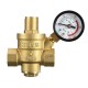 DN20 NPT ½'' Adjustable Brass Water Pressure Regulator Reducer with Gauge Meter