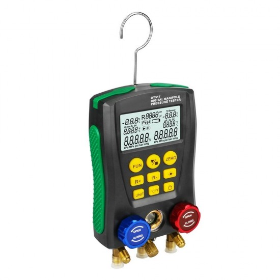 DY517 Refrigeration Digital Manifold Pressure Gauge Set Vacuum Pressure Meter Testing HVAC Temperature Tester