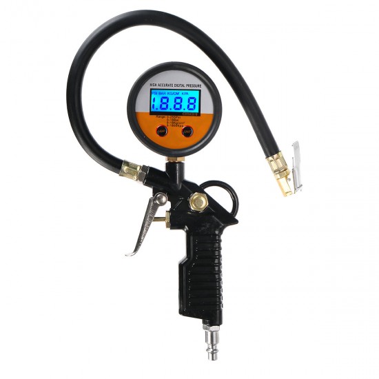 LCD Digital Pressure Hose Gauge Car Air Tire Tyre Inflator Compressor LCD Digital Pressure Hose Gauge Car Air Tire Tyre Inflator Compressor