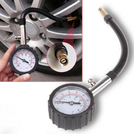 Long Tube Auto Car Bike Motor Tyre Air Pressure Gauge Meter Tire Pressure Gauge Meter Vehicle Tester Monitoring System
