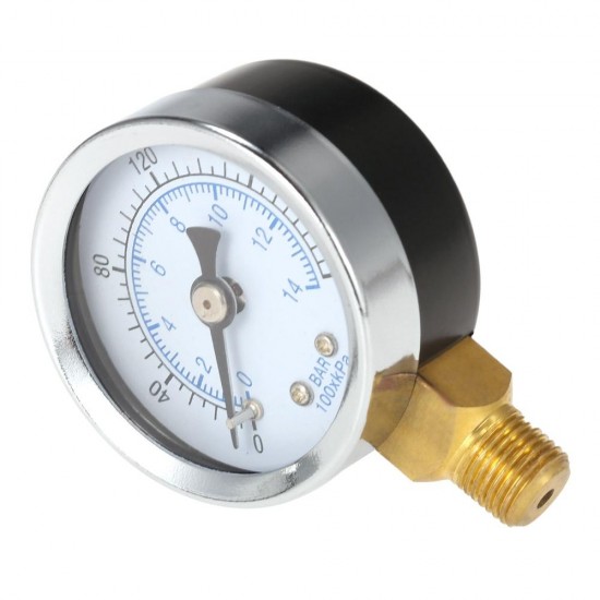 TS-40-14 Pressure Gauge 1/8 Male NPT 0-200psi 0-14bar Pressure Gauge Air Compressor Hydraulic Vacuum Gauge Manometer Pressure Tester