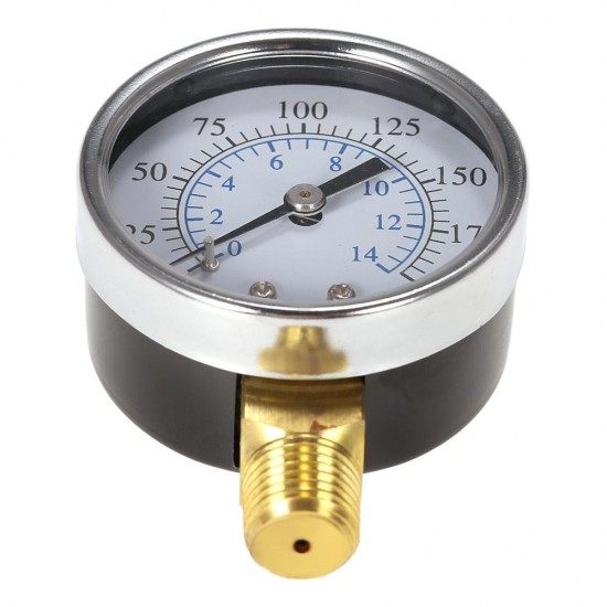 TS-50-14 Pressure Gauge 0-200psi 0-10bar 1/4 NPT Mini Pressure Gauge Air Compressor Hydraulic Vacuum Gauge Manometer Pressure Tester