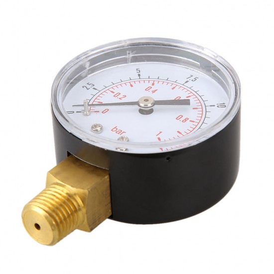TS-50-15psi 0/15 PSI 0/1 Fuel Air Compressor Low Pressure Gauge Bar Meter Hydraulic Tester Dial Manometer