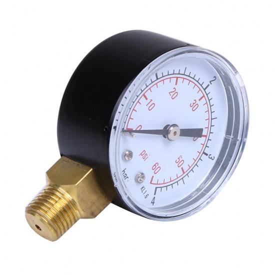 TS-50-4 Practical Pool Spa Filter Water Pressure Gauge Mini 0-60 PSI 0-4 Bar Side Mount 1/4 Inch Pipe Thread NPT TS-50