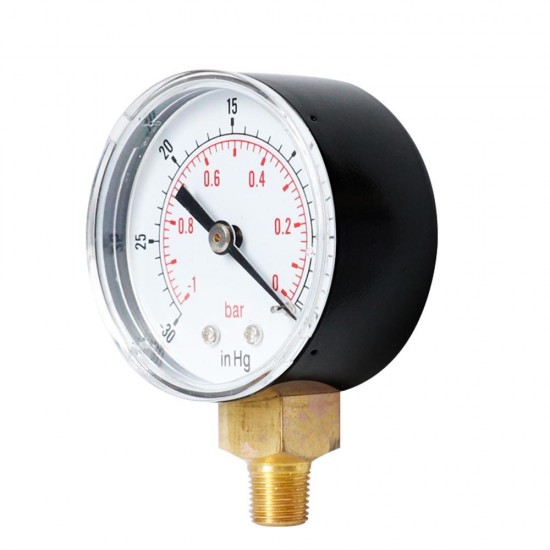 TS-Y50-1-0bar -30/0psi 52mm Dial 1/8 BSPT Pressure Gauge TS-Y50-1-0bar -30/0psi 52mm Dial 1/8 BSPT Pressure Gauge