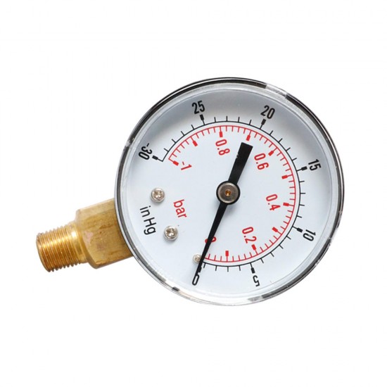 TS-Y50-1-0bar -30/0psi 52mm Dial 1/8 BSPT Pressure Gauge