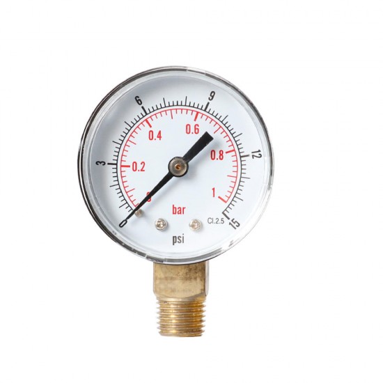 TS-Y504-15/30/60/100/160/300psi 52mm Dial 1/4 BSPT Pressure Gauge