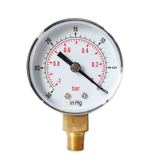 TS-Y50Z-1-0bar -30/0psi 52mm Dial 1/8 BSPT Pressure Gauge