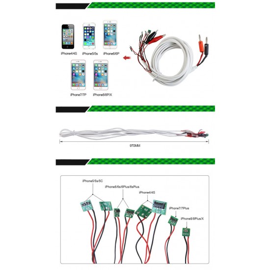 Mobile Phone DC Power Supply Phone Current Test Cable Repair Tools Power Data Cable for iPhone 4-8X