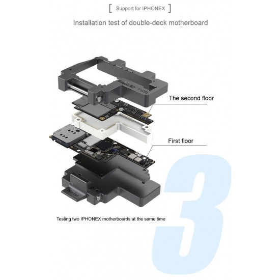 Motherboard Test Fixture IPHONEX Double-deck Motherboard Function Tester Repair Tool for iPhone x xs xs max