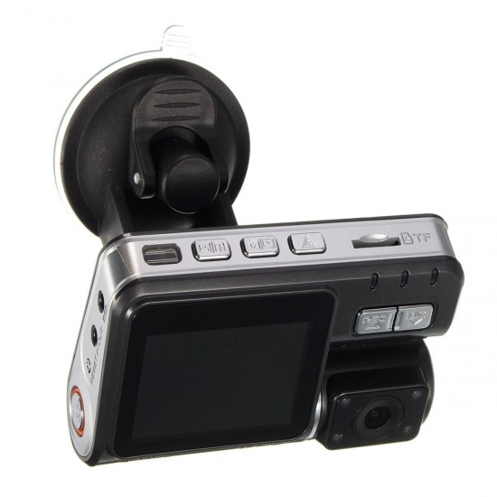 2inch 1080P Dual Lens Car DVR Dash Camera Rearview Cam Recorder Night Vision