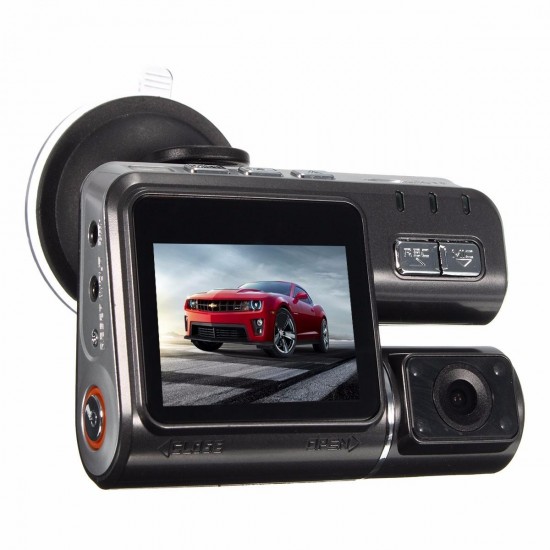 2inch 1080P Dual Lens Car DVR Dash Camera Rearview Cam Recorder Night Vision