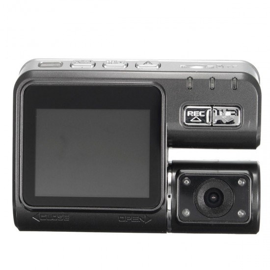 2inch 1080P Dual Lens Car DVR Dash Camera Rearview Cam Recorder Night Vision