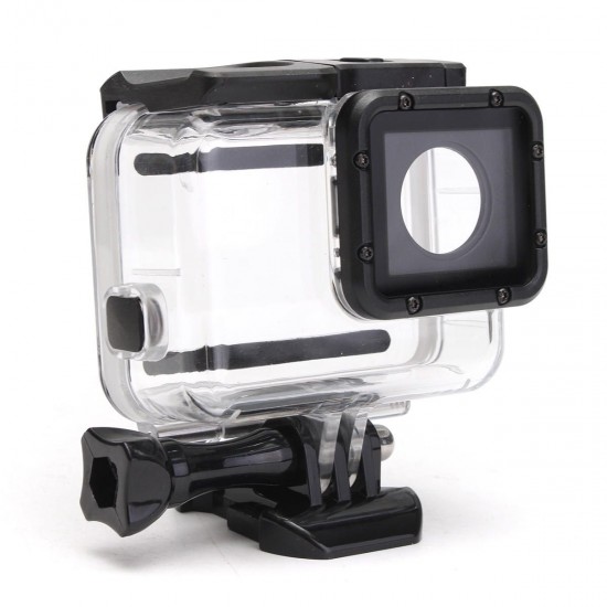 60M Waterproof Housing Case with Tough Screenn Back Door Cover For Gopro Hero 5 Black