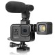 Metal Protective Case Shell Frame with Dual Cold Shoe Mount for GoPro Hero 8 Black Action Sports Camera Metal Protective Case Shell Frame with Dual Cold Shoe Mount for GoPro Hero 8 Black Action Sports Camera