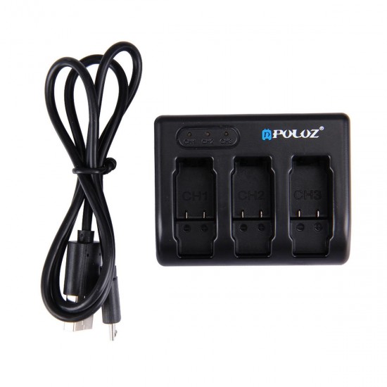 3-Channel Battery Charger With Micro USB-C/Type-C Port For GoPro HERO5/06 3-Channel Battery Charger With Micro USB-C/Type-C Port For GoPro HERO5/06