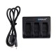 3-Channel Battery Charger With Micro USB-C/Type-C Port For GoPro HERO5/06 3-Channel Battery Charger With Micro USB-C/Type-C Port For GoPro HERO5/06