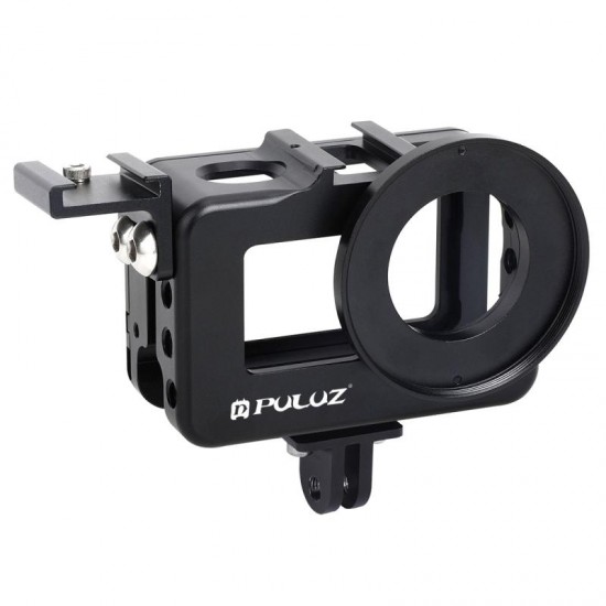 PU331B Housing Cage Protective Case Frame Shell with Cold Shoe Mount for DJI OSMO Action Sports Camera PU331B Housing Cage Protective Case Frame Shell with Cold Shoe Mount for DJI OSMO Action Sports Camera
