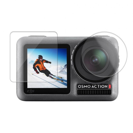 FLW307 Lens Dual Screen Protective Protector Film for DJI OSMO Action Sports Camera