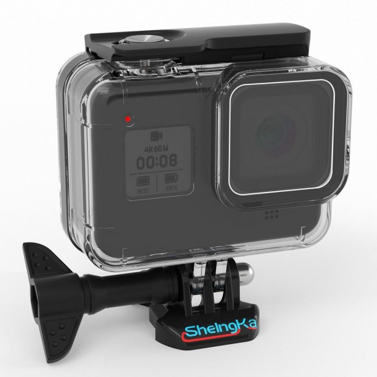 FLW318 60M Waterproof Underwater Diving Protective Case Shell for GoPro Hero 8 Black Action Sports Camera FLW318 60M Waterproof Underwater Diving Protective Case Shell for GoPro Hero 8 Black Action Sports Camera