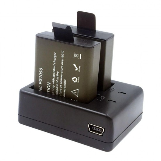 USB Dual Battery Charger For SJCAM H9 H9R H3 H3R H8PRO H8R H8 pro Sports Action Camera