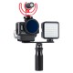 V2 Pro Vlog Protective Case with 52mm Filter Mic Adapter Lens Cover Vlogging Cage for Gopro 7 6 5 Black Action Camera