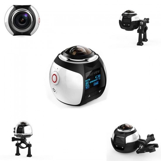 360° Mini WiFi Panoramic Video Camera 2448P 30fps 16MP Photo 3D Sports DV VR Video And Image ABS