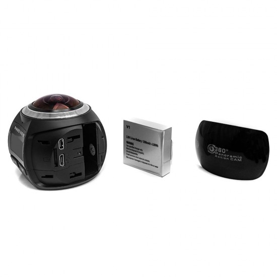 360° Mini WiFi Panoramic Video Camera 2448P 30fps 16MP Photo 3D Sports DV VR Video And Image ABS