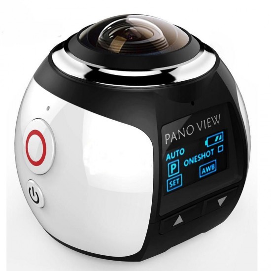 360° Mini WiFi Panoramic Video Camera 2448P 30fps 16MP Photo 3D Sports DV VR Video And Image ABS