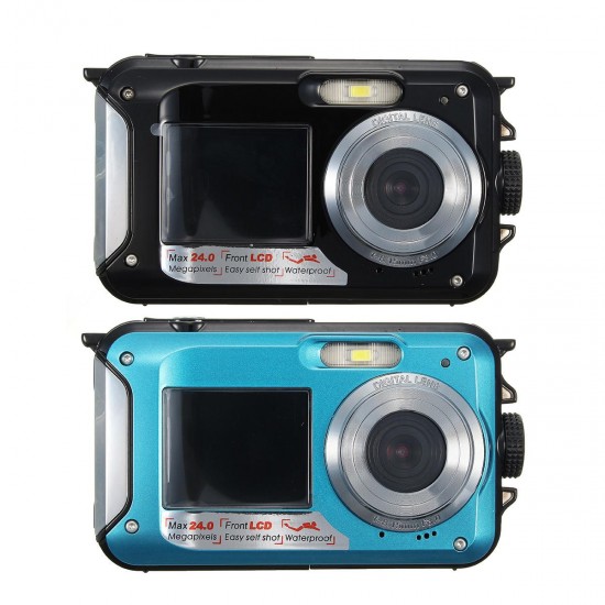 HD 1080P 24MP Double Screen 16X Zoom Digital Camera LED Flashlight Waterproof HD 1080P 24MP Double Screen 16X Zoom Digital Camera LED Flashlight Waterproof