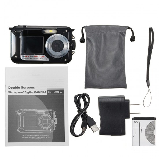 HD 1080P 24MP Double Screen 16X Zoom Digital Camera LED Flashlight Waterproof HD 1080P 24MP Double Screen 16X Zoom Digital Camera LED Flashlight Waterproof