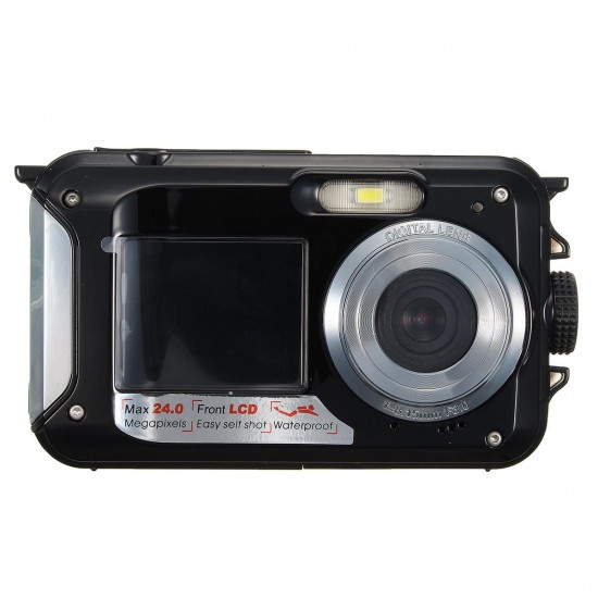 HD 1080P 24MP Double Screen 16X Zoom Digital Camera LED Flashlight Waterproof