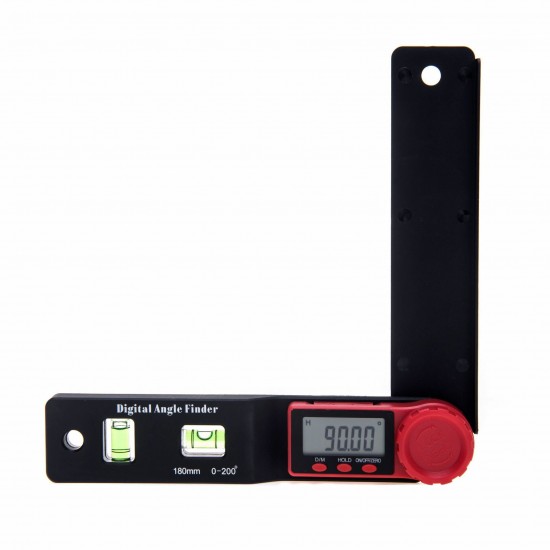 0-180mm 0-200° Digital Meter Angle Inclinometer Angle Digital Ruler Electron Goniometer Protractor Angle finder Measuring Tool