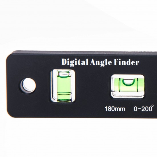 0-180mm 0-200° Digital Meter Angle Inclinometer Angle Digital Ruler Electron Goniometer Protractor Angle finder Measuring Tool