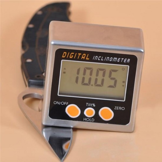0-360° Digital Inclinometer Mini Bevel Box Angle Gauge Protractor Level Tool with Magnetic Base
