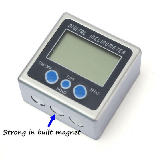 0-360° Digital Inclinometer Mini Bevel Box Angle Gauge Protractor Level Tool with Magnetic Base 0-360° Digital Inclinometer Mini Bevel Box Angle Gauge Protractor Level Tool with Magnetic Base