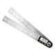 200mm 360° Digital Protractor Inclinometer Goniometer Level Measuring Tool Electronic Angle Gauge Stainless Steel Multifunction Angle Ruler