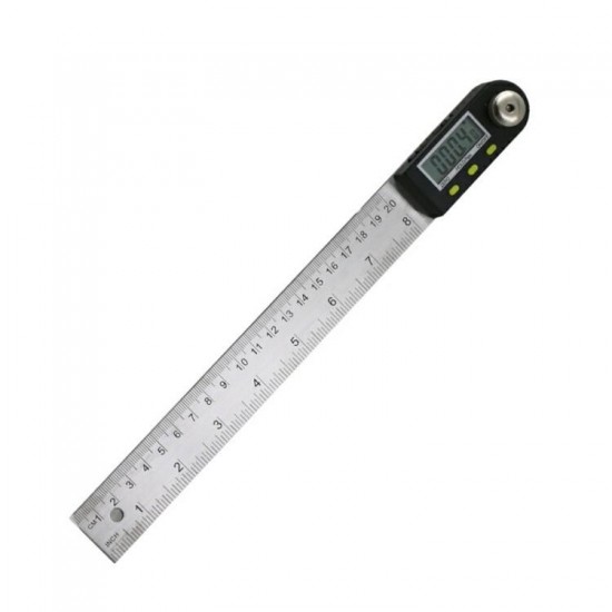 200mm 360° Digital Protractor Inclinometer Goniometer Level Measuring Tool Electronic Angle Gauge Stainless Steel Multifunction Angle Ruler