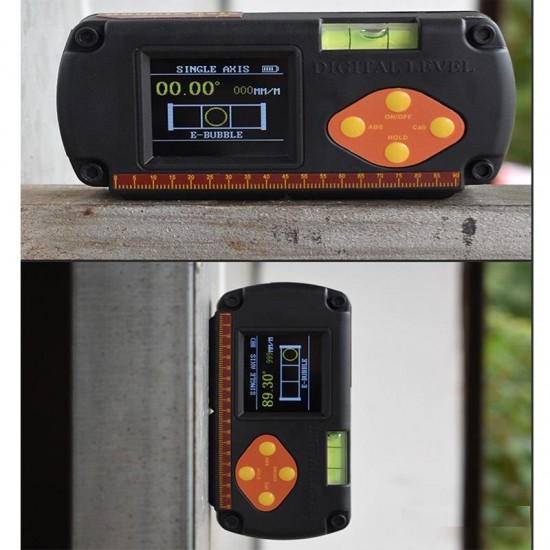 Protractor Inclinometer Dual Axis Level Measure Box Angle Ruler Elevation Meter DAX Digital Level Base Accuracy LV-DAX 0.1 Degree