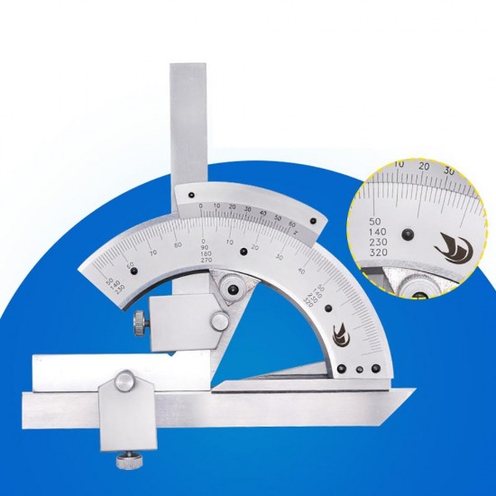 Universal Bevel Protractor Multi-Function Angle Ruler 0-320 Degree Stainless Steel Goniometer Angle Finder Measuring Tools