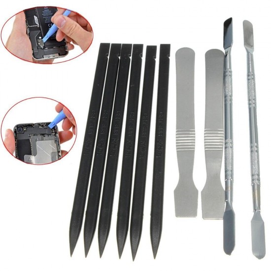 10 in 1 Opening Repair Tools Set Metal Pry Spudger for CellPhone iPad Tablets