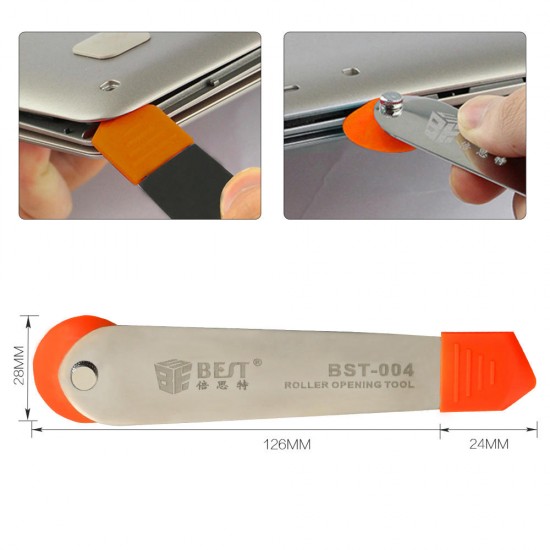 BST-004 Mobile Phone Repair Tools Roller Phone Pry Opening Tools Stainless Steel Machine Opening Tool For iPad For Tablet Repair