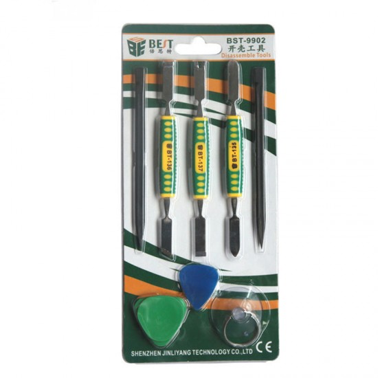 BST-9902 8 In 1 Phone Repir Tools Kit Disassemble Crowbars Pry bar Set Open shell Smartphone Screen Disassemble Tools BST-9902 8 In 1 Phone Repir Tools Kit Disassemble Crowbars Pry bar Set Open shell Smartphone Screen Disassemble Tools